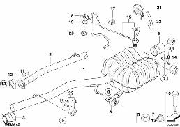 排氣裝置 後部 diagram for BMW 7 Series E65 730d