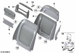 SEAT, FRONT, BACKREST TRIM COVERS