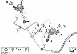 HIGH-PRESSURE PUMP/TUBING diagram for BMW Rolls-Royce Ghost RR21 Ghost