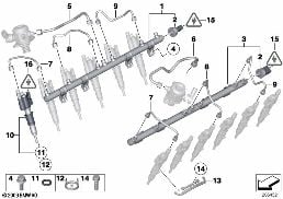 HIGH-PRESSURE RAIL/INJECTOR/LINE
