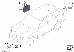 PARK DISTANCE CONTROL (PDC) diagram for BMW X1 E84 18i
