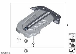 隔音罩 diagram for BMW 7 Series F02 760Li