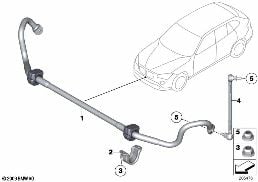 STABILIZER, FRONT diagram for BMW X1 E84 18d
