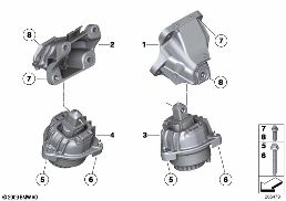 エンジン マウント diagram for BMW 7 Series F02 760Li