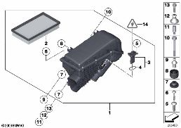INTAKE MUFFLER/FILTER CARTRIDGE/HFM