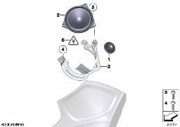 Επιμ.εξαρτήμ. σύστημα Top-Hifi κολόνα C diagram for BMW 5 Series F07 GT 535d