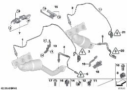 ชุดจับยึดหัวอ่านค่าแลมด้า diagram for BMW X5 E70 3.0si