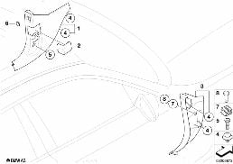 TRIM PANEL LEG ROOM diagram for BMW 1 Series E82 118d