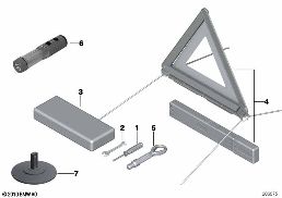 Car tool/warning triangle diagram for BMW Rolls-Royce Phantom RR1 Phantom