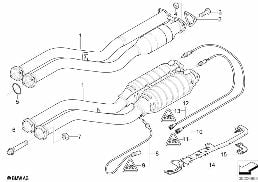 Katalysator/Vorschalldämpfer diagram for BMW 3 Series E46 M3