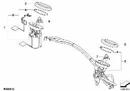 FUEL FILTER/PUMP/FUEL LEVEL SENSOR diagram for BMW X1 E84 18d