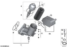 LUBRICAT.SYST.-OIL FILTER,HEAT EXCHANGER