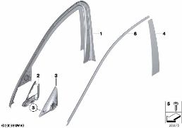 TRIM COVERS AND SEALS, FRONT DOOR I