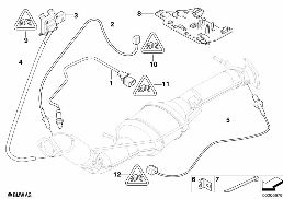เซ็นเซอร์ตัวกรองละเอียดดีเซล/ชิ้นฯจับยึด diagram for BMW X5 E53 3.0d