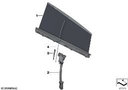 ROLLER SUN VIZOR, REAR DOOR diagram for BMW 5 Series F07 GT LCI 530dX