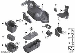 LATERAL TRUNK FLOOR TRIM PANEL diagram for BMW Z4 E89 30i