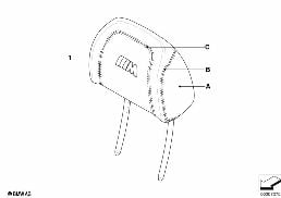 พนักพิงศีรษะเฉพาะรุ่นCAK,ที่นั่งด้านหน้า diagram for BMW 3 Series E90 LCI M3