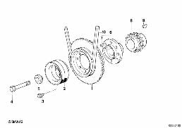 三角皮带传动 减震器 diagram for BMW 3 Series E36 318i