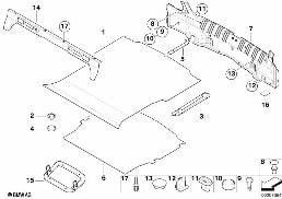 TRIM PANEL, TRUNK FLOOR diagram for BMW 3 Series E46 M3
