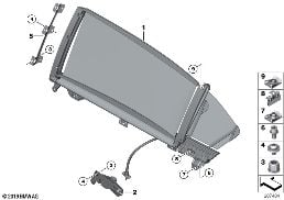 Güneşlik, Kapı-Arka diagram for BMW 7 Series F03 750LiS