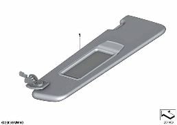 INDIVIDUAL SUN VISOR, ALCANTARA diagram for BMW 7 Series F02 LCI 730Ld
