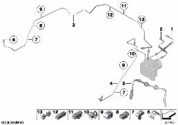BRAKE PIPE, FRONT diagram for BMW Z4 E89 35i