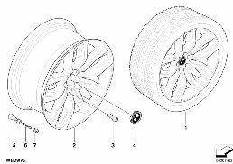 BMW LA WHEEL Y SPOKE 337 diagram for BMW X5 E70 3.0si
