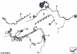 Faisceau de câbles moteur diagram for BMW 5 Series F10 LCI 525d