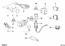 VARIOUS SWITCHES diagram for BMW Z3 E36 1.9