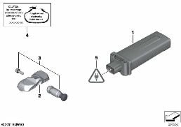 Bandspann.controlelamp(RDC)-stuurtoestel diagram for BMW MINI R56 One