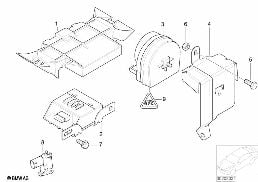 Autoalarm z mikrofal. ochroną wnętrza diagram for BMW MINI R50 Cooper