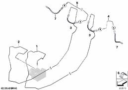 BRAKE PIPE REAR diagram for BMW 3 Series E93 LCI 330d
