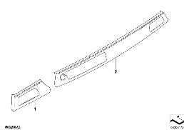 คิ้วตกแต่งแผงหน้าปัดเฉพาะรุ่น, หนังแท้ diagram for BMW 3 Series E90 LCI M3