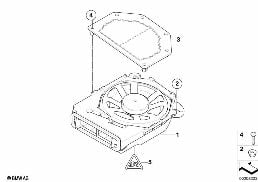 COMPONENTS CENTRAL BASS diagram for BMW 3 Series E91 335d