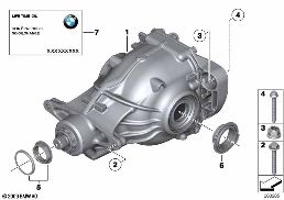 Diferencial traseiro-accionamento/saída diagram for BMW 5 Series F18 LCI 535Li
