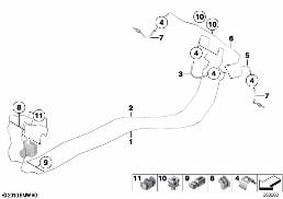BRAKE PIPE REAR diagram for BMW X1 E84 20i