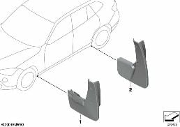 MUD FLAPS diagram for BMW X1 E84 23dX