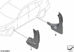 Λασπωτήρες diagram for BMW 5 Series F07 GT 535iX