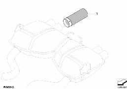 แผ่นปิดท่อไอเสียเฉพาะรุ่น diagram for BMW 3 Series E90 LCI M3