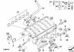 INTAKE MANIFOLD SYSTEM diagram for BMW 5 Series F10 530i