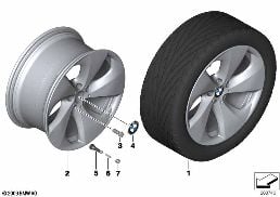 BMW LA WHEEL STREAMLINE 297 diagram for BMW X5 E70 LCI 30dX