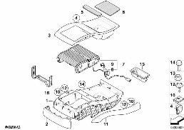 CENTER CONSOLE, REAR diagram for BMW X6 E71 35iX