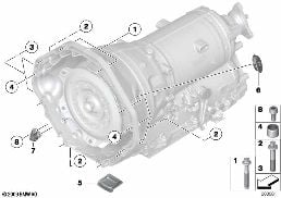 Şanzıman, Bağlantı diagram for BMW 5 Series F07 GT LCI 550i