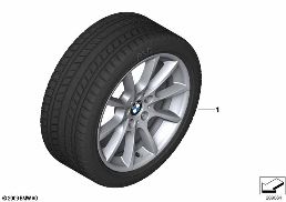 WINTER WHEEL WITH TIRE V-SPOKE 281 - 18
