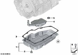 GA7AHSCD อ่างน้ำมันเครื่อง / กรองน้ำมัน diagram for BMW X6 E72 Hybrid Hybrid X6