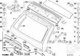 Heckklappe/Heckscheibe diagram for BMW X5 E53 4.6is