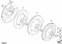 REAR WHEEL BRAKE / BRAKE DISC diagram for BMW 1 Series E87 LCI 118i