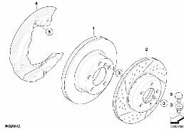 FRONT BRAKE / BRAKE DISC diagram for BMW 1 Series E87 LCI 118i