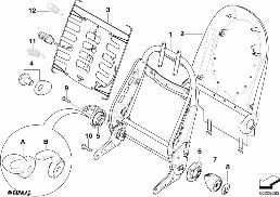 SEAT, FRONT, BACKREST FRAME