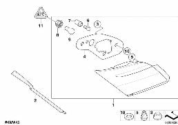 Tylna lampa pozycyjna w pokrywie bag. diagram for BMW 7 Series E65 745i
